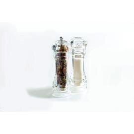 salt mill|pepper mill set acrylic transparent • grinder made of ceramics  H 180 mm product photo