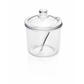 jam pot with lid 280 ml polycarbonate Ø 83 mm  H 104 mm  | with spoon product photo