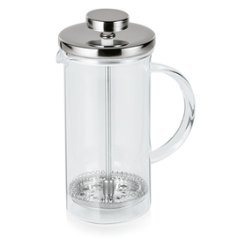 French press glass silver 350 ml H 160 mm product photo