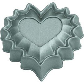 Aluminum die-cast baking mold &quot;Mini-Herz&quot;, heavy construction with non-stick coating, 10 cm product photo