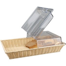 GN system basket GN 1/1 with lid plastic transparent beige  H 140 mm product photo