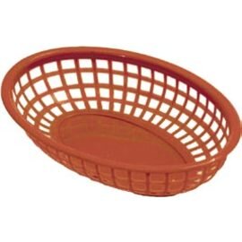 table basket plastic red oval 230 mm  x 150 mm  H 45 mm product photo