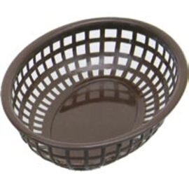 table basket plastic brown oval 230 mm  x 150 mm  H 45 mm product photo
