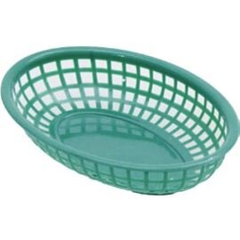table basket plastic green oval 230 mm  x 150 mm  H 45 mm product photo