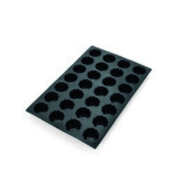 baking mould  • brioche | 28-cavity | mould size Ø 73 x 35 mm  L 590 mm  B 385 mm product photo