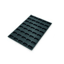 baking mould  • oval | 40-cavity | mould size 70 x 35 x H 13 mm  L 590 mm  B 175 mm product photo