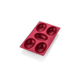 baking mould  • oval | 5-cavity | mould size 102 x 73 x H 36 mm  L 300 mm  B 175 mm product photo