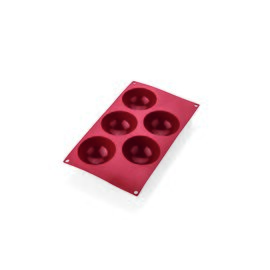 baking mould  • half-sphere | 5-cavity | mould size Ø 80 x 40 mm  L 300 mm  B 175 mm product photo