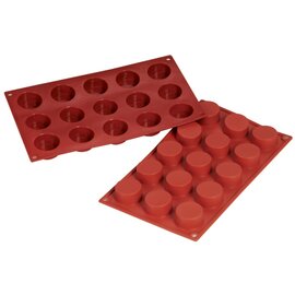 baking mould  • round | 15-cavity | mould size Ø 40 x 20 mm  L 300 mm  B 175 mm product photo