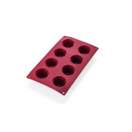 baking mould  • round | 8-cavity | mould size Ø 55 x 36 mm  L 300 mm  B 175 mm product photo