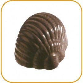 chocolate mould  • clam | 24-cavity | mould size 35 x 29 x H 21 mm  L 275 mm  B 135 mm product photo