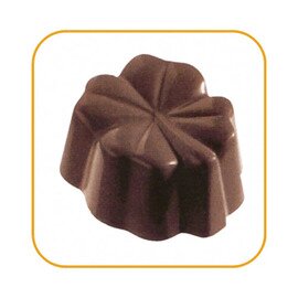 chocolate mould  • cloverleaf | 10-cavity | mould size 30 x 28 x H 15 mm  L 275 mm  B 135 mm product photo
