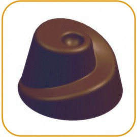 chocolate mould  • round  • whirl | 21-cavity | mould size 29 x 18 x H 16 mm  L 275 mm  B 135 mm product photo