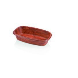 bowl POLYSTYROL WOOD serving dishes 700 ml polystyrol wood look 195 mm  x 145 mm  H 45 mm product photo