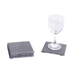natural slate platter natural slate 100 mm  x 100 mm | 4 pieces product photo