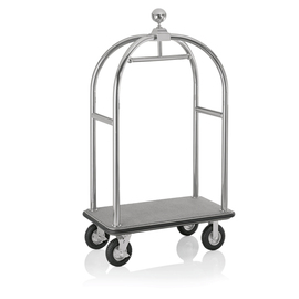 luggage trolley silver coloured matt product photo