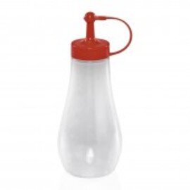squeeze bottle 480 ml plastic white red screw cap |locking cap Ø 75 mm H 210 mm product photo