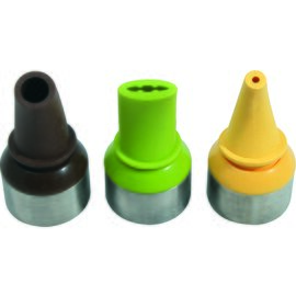 Silicone / ABS Pourer, large diameter, color: brown, to dosing / squeeze bottle product photo