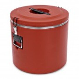 Thermobox, red, PU insulation, inside stainless steel, unit 15 ltr., Ø 34 cm, H 31 cm product photo