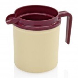 little thermal jug HOSPITAL plastic polypropylene double-walled beige red 250 ml H 100 mm product photo