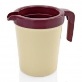 thermal jug HOSPITAL plastic polypropylene double-walled beige red 1000 ml H 180 mm product photo