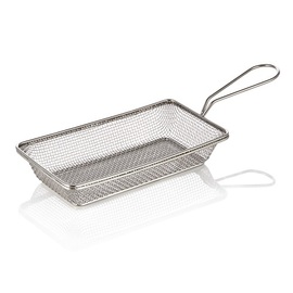 serving frying basket stainless steel | 220 mm x 125 mm H 40 mm product photo
