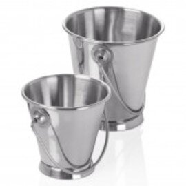mini serving bucket 300 ml stainless steel Ø 90 mm H 95 mm with handle product photo