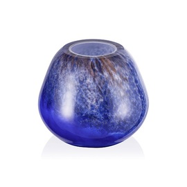 tea light holder Fusion Blue glass Ø 150 mm H 130 mm product photo