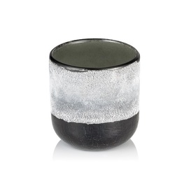 tea light holder Frosted Graphite Grey glass Ø 100 mm H 110 mm product photo