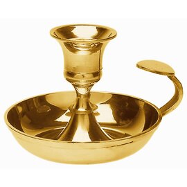 candle holder 1-flame brass  H 70 mm product photo