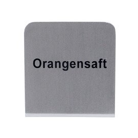 Buffet sign &quot;orange juice&quot;, made of CNS, dimensions: 5 x 6,7 x 4,5 cm product photo