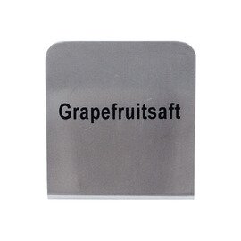 Buffet sign &quot;Grapefruit juice&quot;, made of CNS, dimensions: 5 x 6,7 x 4,5 cm product photo
