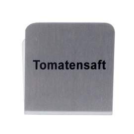 Buffet sign &quot;Tomatensaft&quot;, made of CNS, dimensions: 5 x 6,7 x 4,5 cm product photo