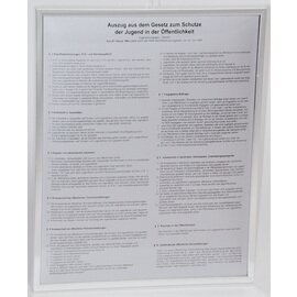 Information sign hanging • Youth Protection Act rectangular 280 mm x 360 mm product photo