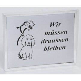 Information sign hanging • No dogs allowed rectangular 240 mm x 180 mm product photo