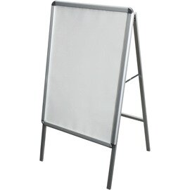 Aluminum folding frame stand - DIN A1, rounded corners, heavy duty, one side, 119 x 64 cm, for posters up to DIN A1 product photo