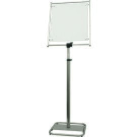 Stand for advertising and info, chromium-nickel steel, adjustable, frame: 60 x 50 cm, height adjustable from 138 - 200 cm product photo