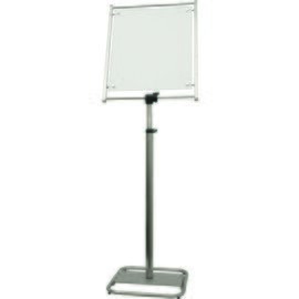 Stand for advertising and info, chromium-nickel steel, adjustable, frame: 60 x 50 cm, height adjustable from 138 - 200 cm product photo