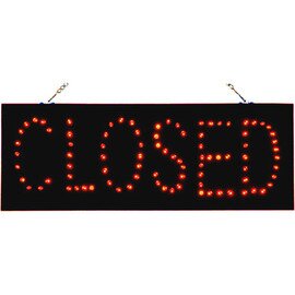LED sign, &quot;OPEN&quot; / &quot;CLOSED&quot;, switchable, color: red, 46 x 16,5 cm product photo