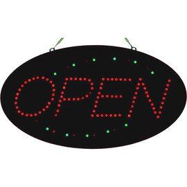 LED sign, &quot;OPEN&quot; / &quot;CLOSED&quot;, switchable, color: red / green, 68 x 38 cm product photo