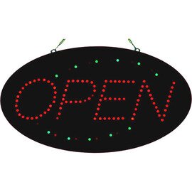 LED sign, &quot;OPEN&quot; / &quot;CLOSED&quot;, switchable, color: red / green, 68 x 38 cm product photo