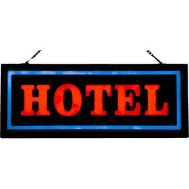 LED Schild,"HOTEL", Neon Effect, 46,5 x 19 cm product photo