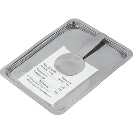 invoice tray stainless steel with clamp | rectangular 180 mm  x 140 mm product photo