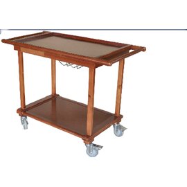 beverage trolley|serving trolley brown  | 2 shelves  L 1120 mm  B 560 mm  H 825 mm with glass holder product photo