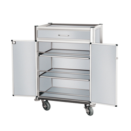 minibar loading trolley 4 swivel castors 2 braked castors 820 mm  x 600 mm  H 1250 mm product photo