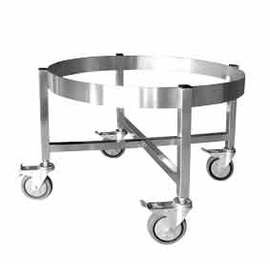 transport trolley round 4 swivel castors 2 braked castors  H 400 mm | suitable for pots up to Ø 55 cm product photo