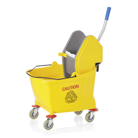mobile bucket yellow 4 swivel castors product photo
