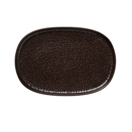 platter ONE METALLIC BROWN stoneware 330 mm x 230 mm product photo