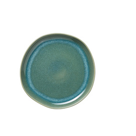 plate flat ORGANIC MYRTLE GREEN stoneware Ø 220 mm product photo