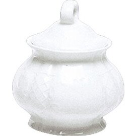 sugar jar BAVARIA 250 ml white with lid with relief  H 75 mm product photo